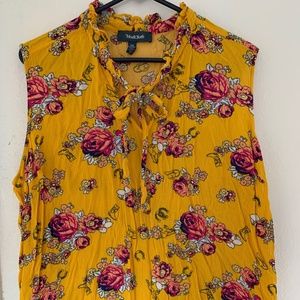 ModCloth Cowboy Print 2X Large Flowy Chiffon Blouse